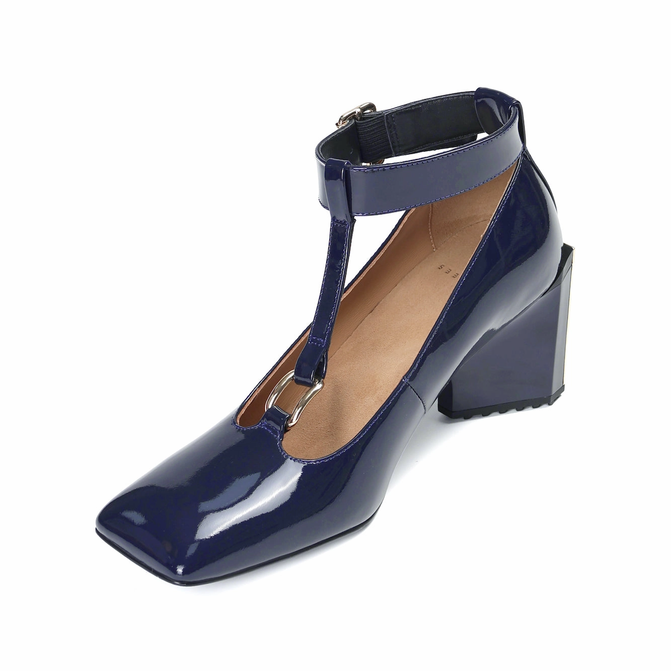 MIRROR THEA INDIGO Contemporary Look Open Toe Heels