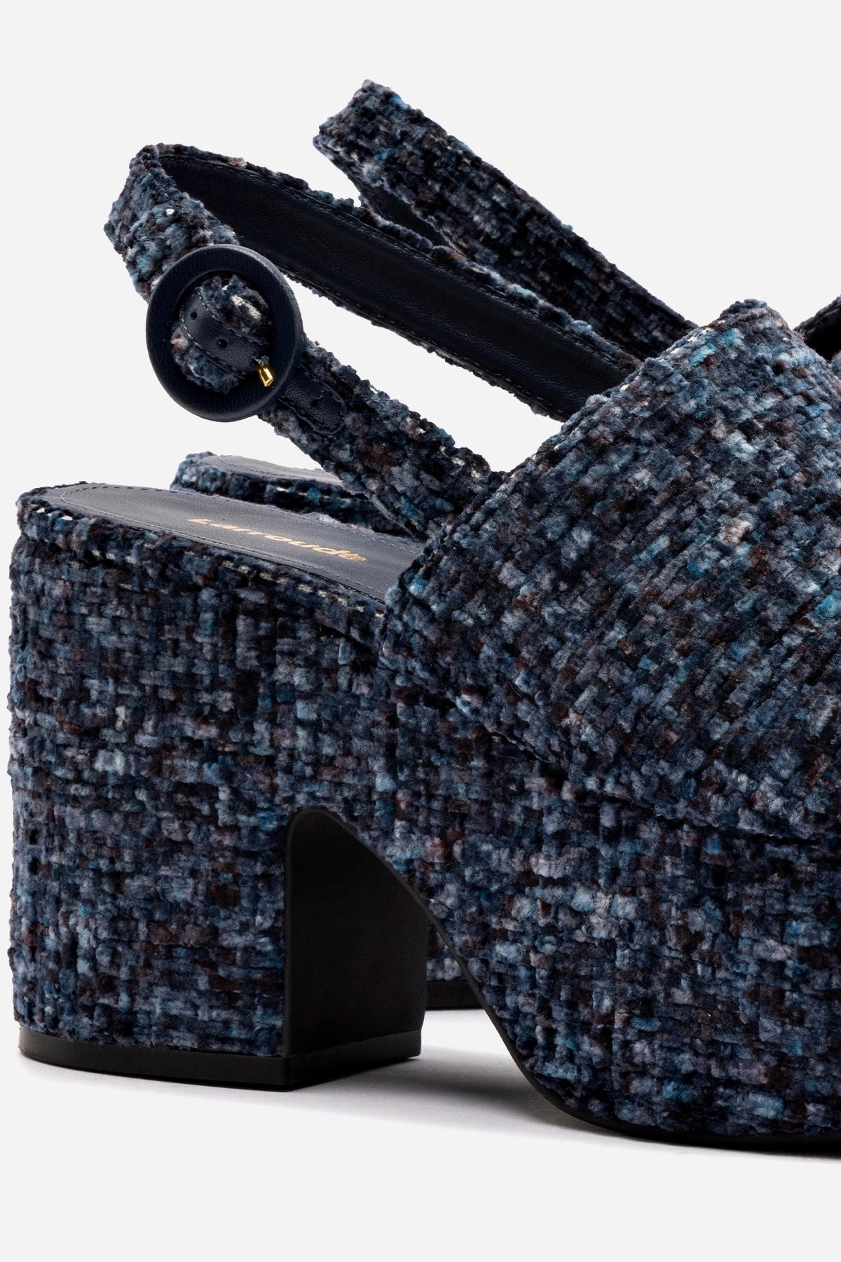 Fashionable Beach Footwear Miso Platform Sandal In Midnight Velvet