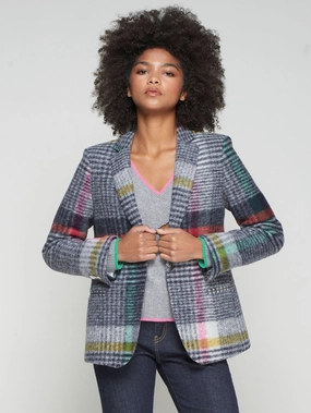 MIXED PLAID BLAZER Everyday Coverage city dwellers