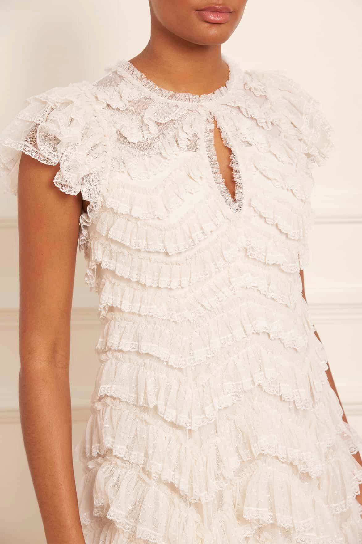 Quilted-Lining Peace Glow Libby Lace Gown