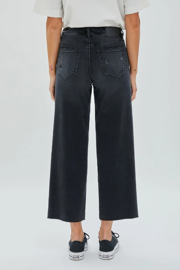 Nori High Rise Crop Wide Leg Jean Minimalist Styling Lightweight Urban Explorer