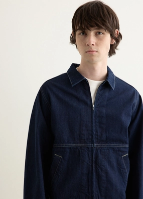Japanese Slub Denim Jacket Youth Style Office Wear