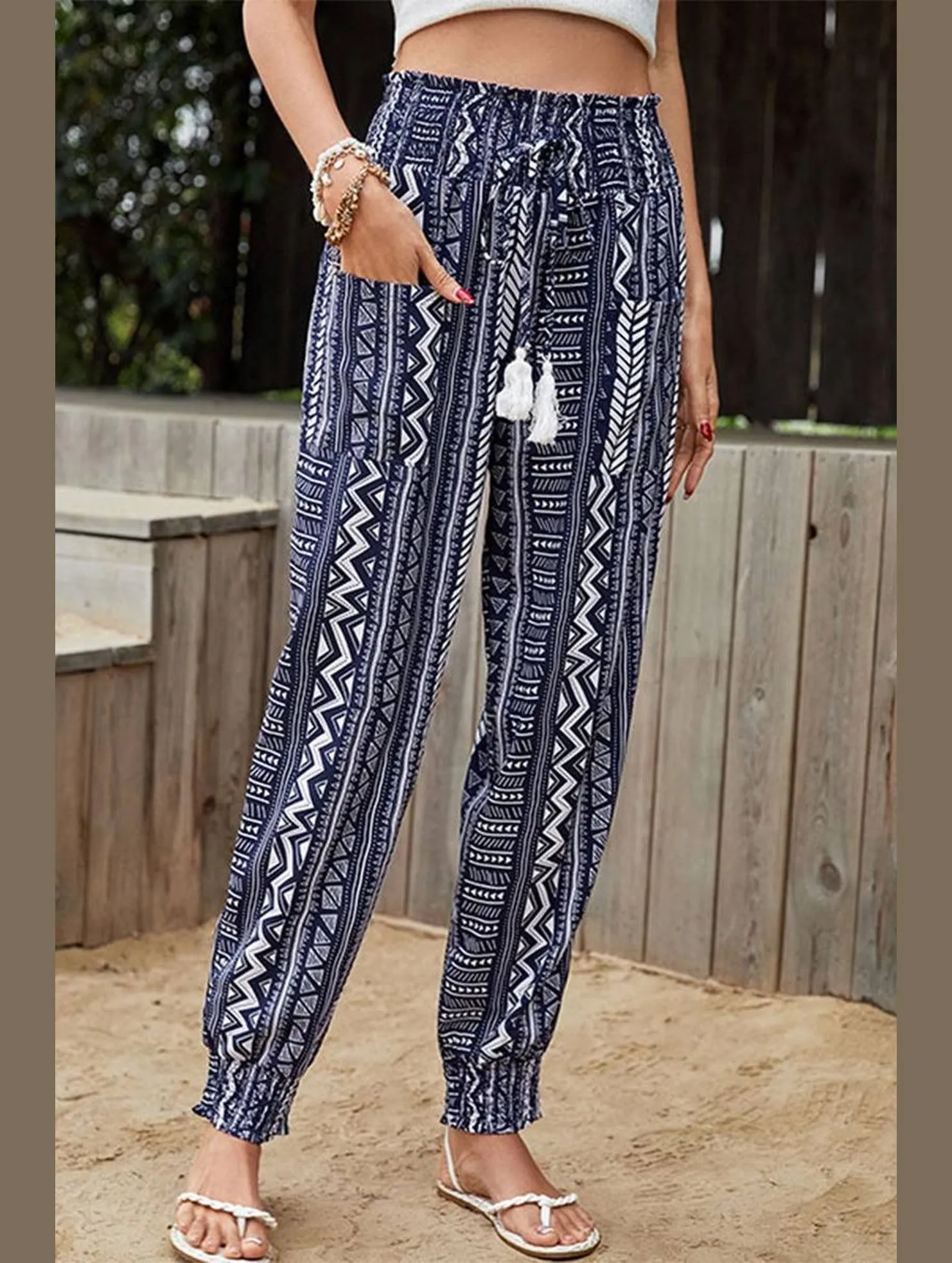 BOHEMIAN TASSEL JOGGER PANTS Flattering Design Wear