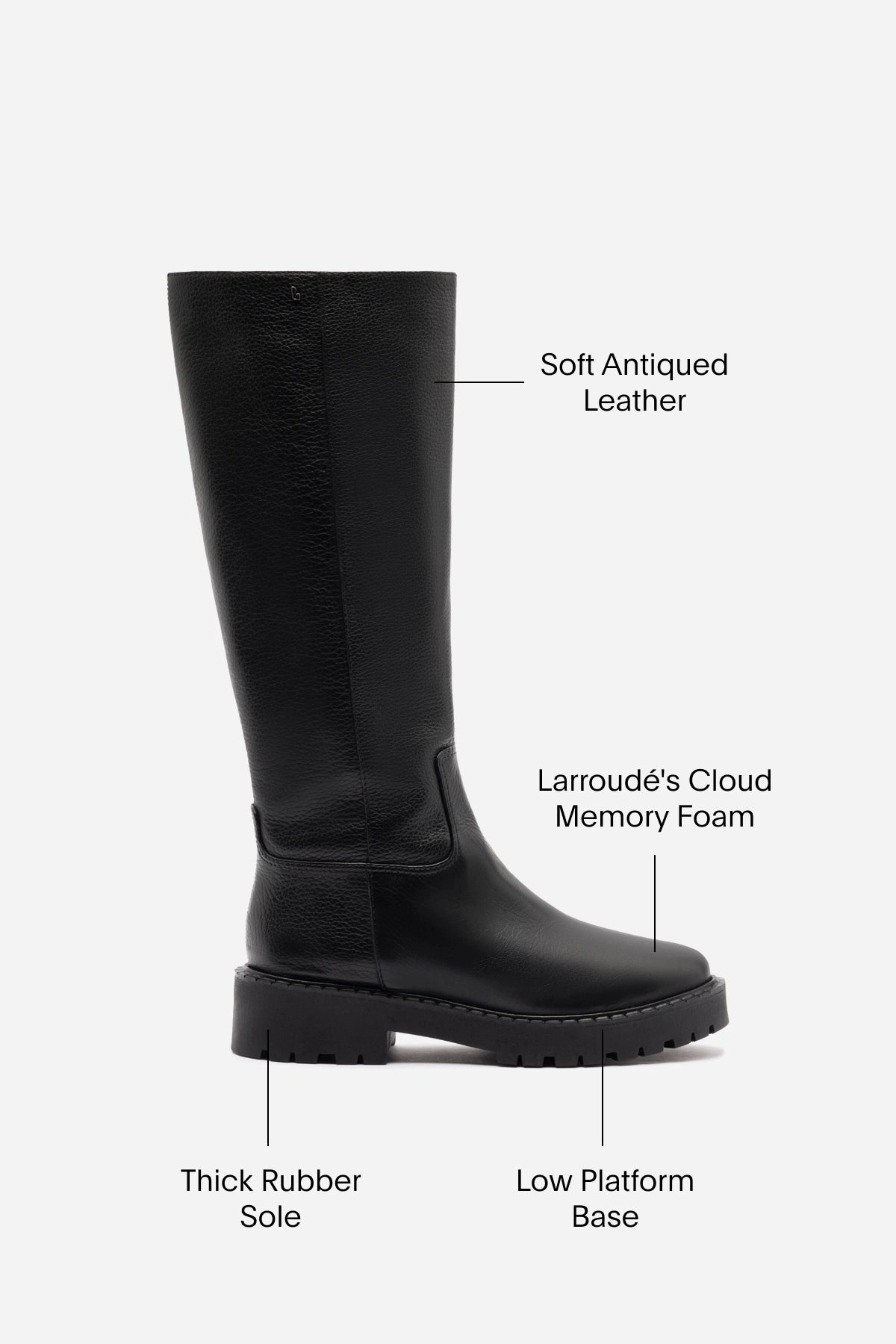 Stable Support Active Nomad Anne Lugsole Boot In Black Leather