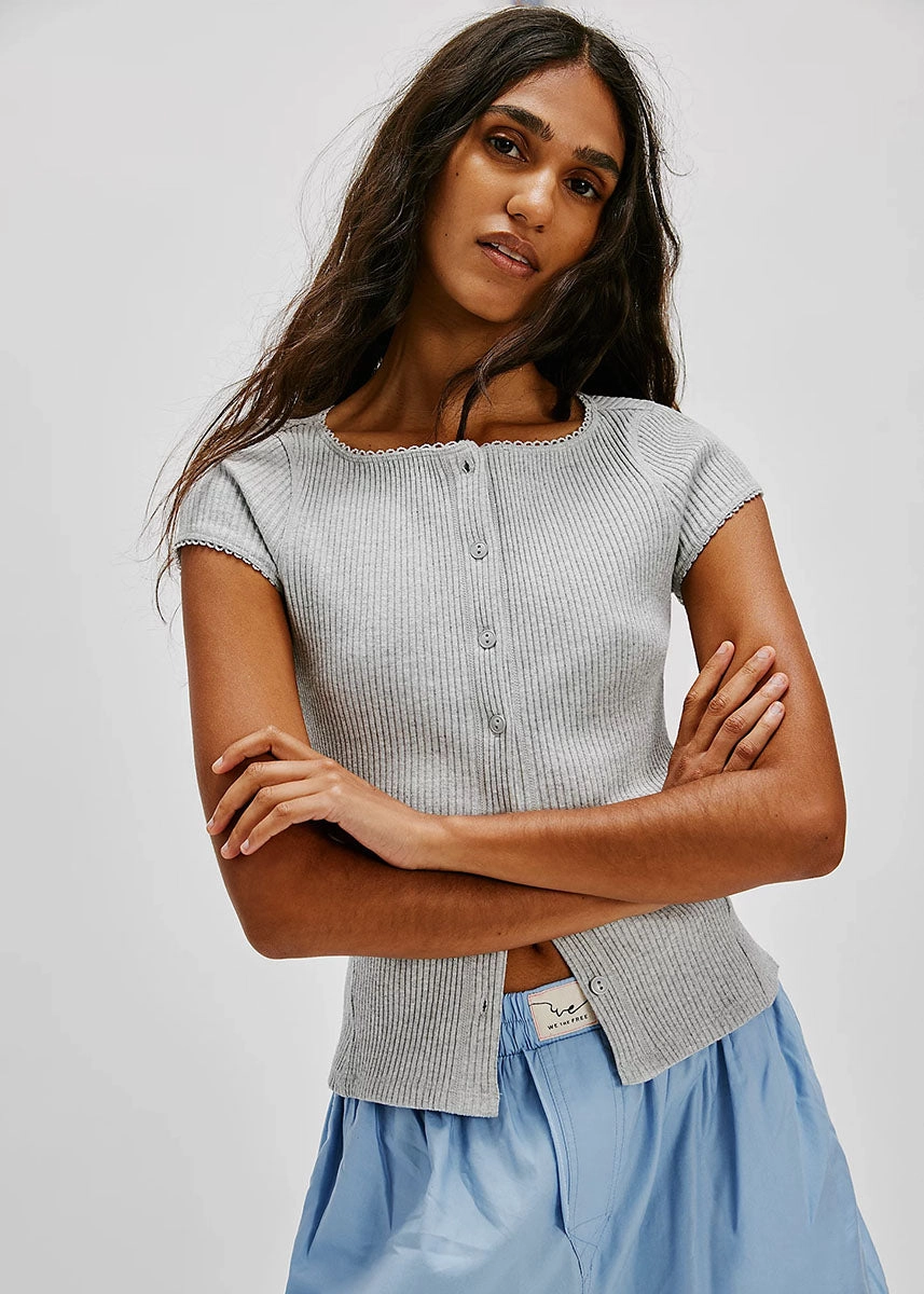 Reflective Detailing Most Wanted Cardi - Heather Grey