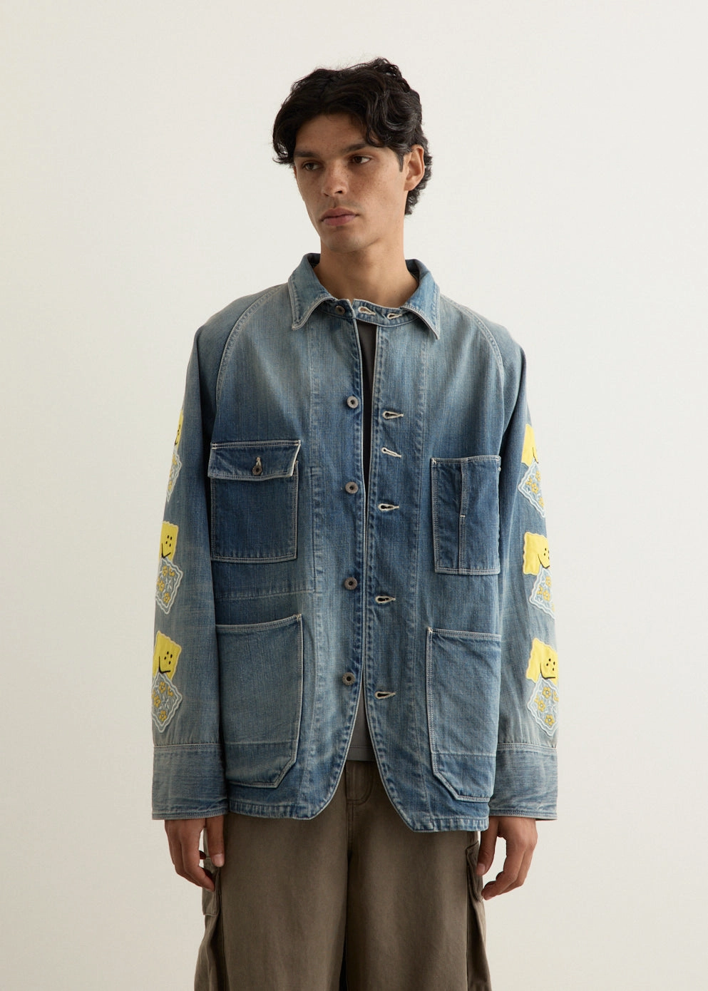 Neutral Autumn Days Simple Detail 12oz Denim CACTUS Coverall (PECKISH AMIGO Sleeve Model)