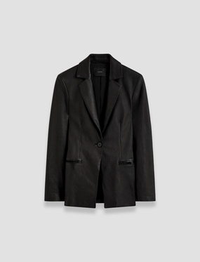 Pascal Leather Stretch Jacket suitable for mountain hikes Grid Fleece Lining