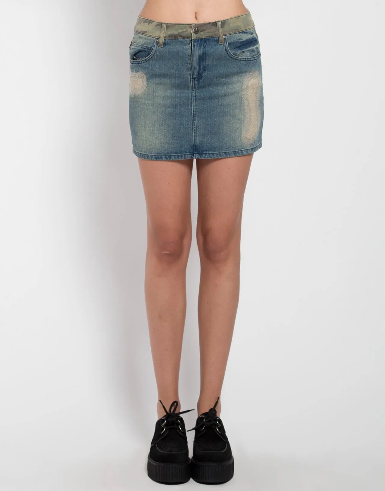 Coming and Going Camo Split Skirt Cozy Touch