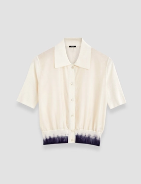 Silk Cotton Knit Cardigan Breathable Lining