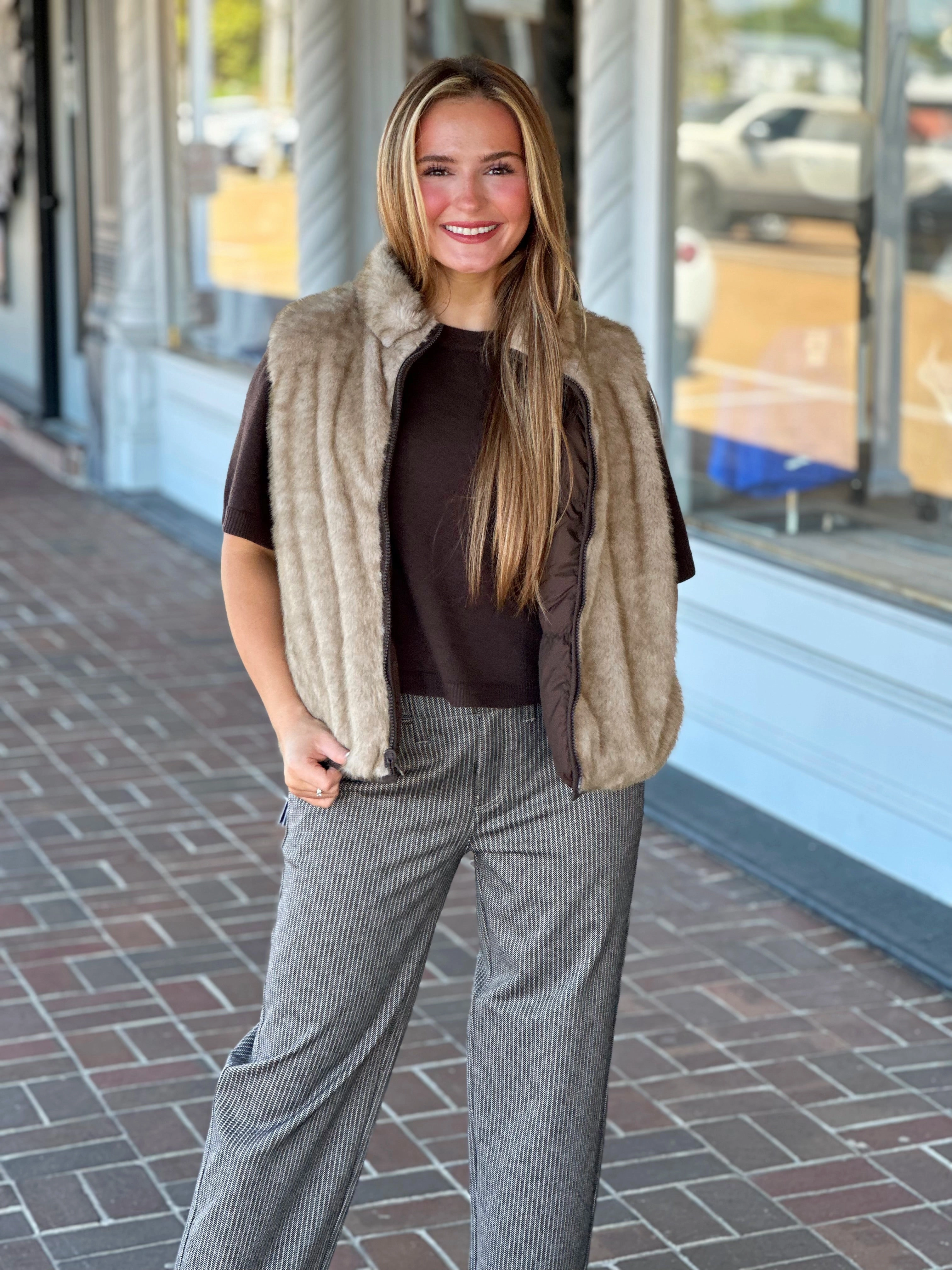 Layer Piece HypoallergenicMaterial Steve Madden Brady Vest in Dark Espresso