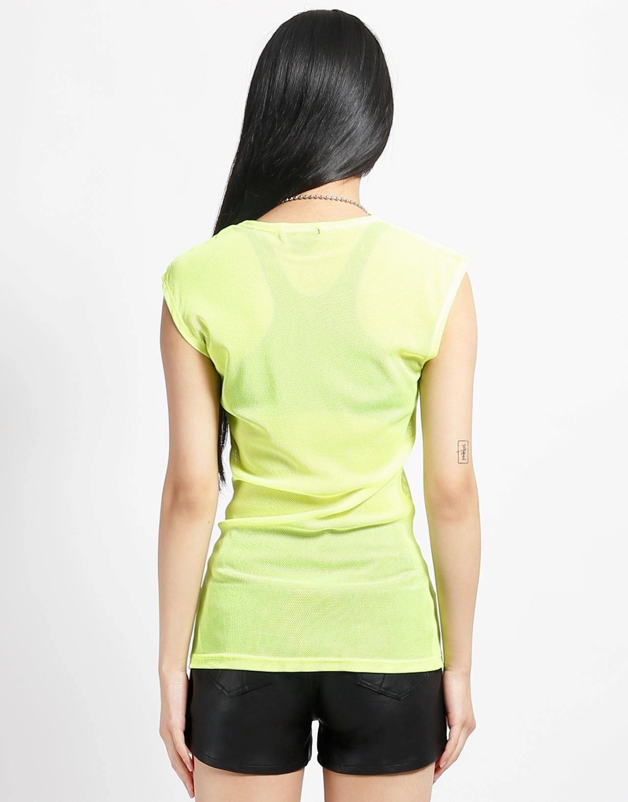 MUSCLE TANK FISHNET LIME Relaxed Blouse Comfortable fit