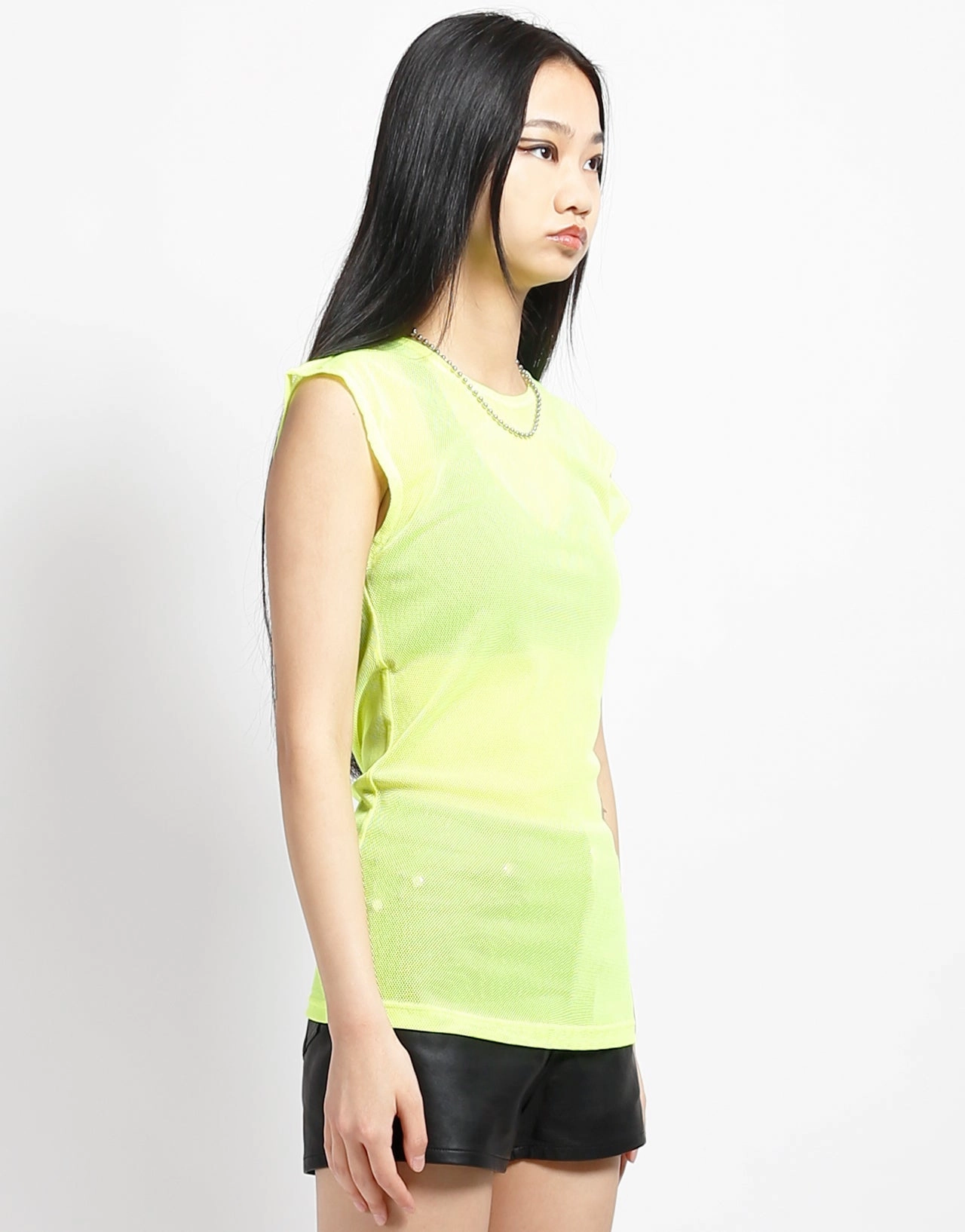 Light Fabric MUSCLE TANK FISHNET LIME