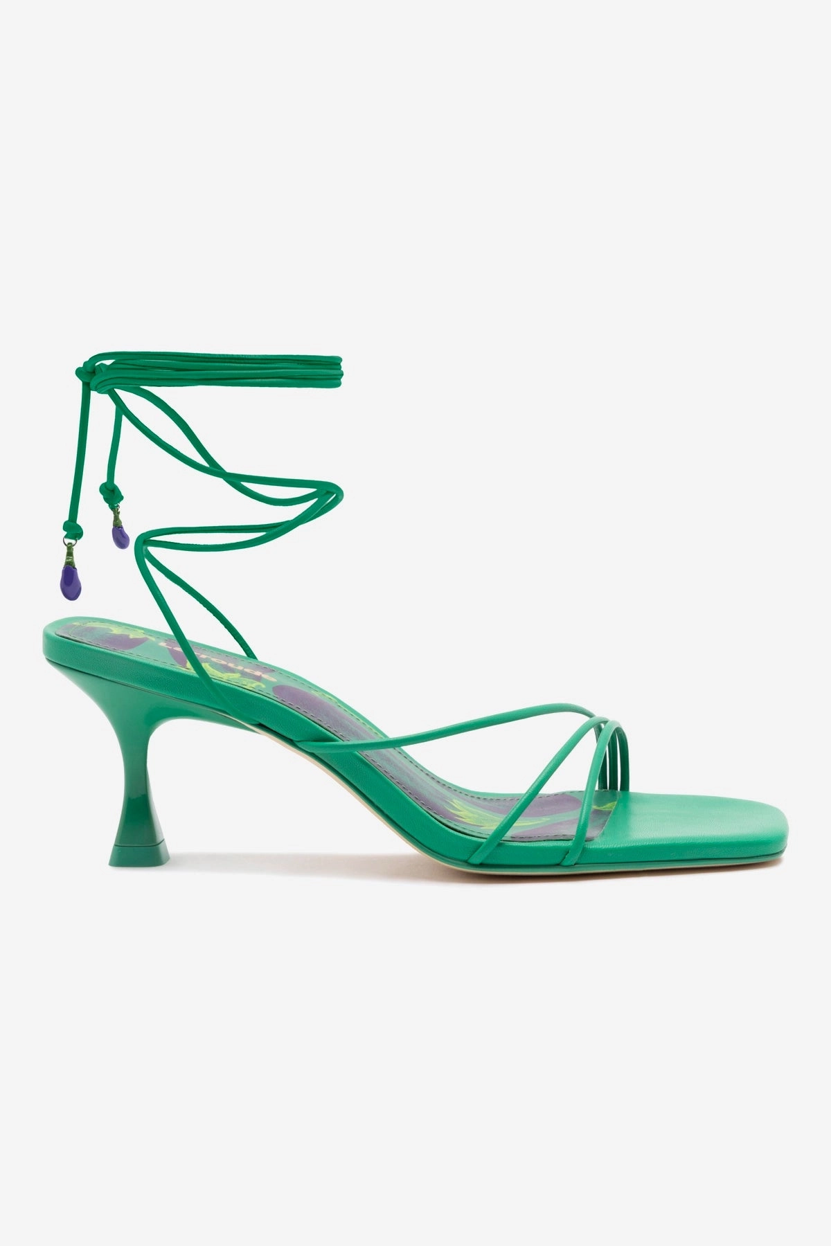 Nadia Sandal In Green Leather Flexible Comfort