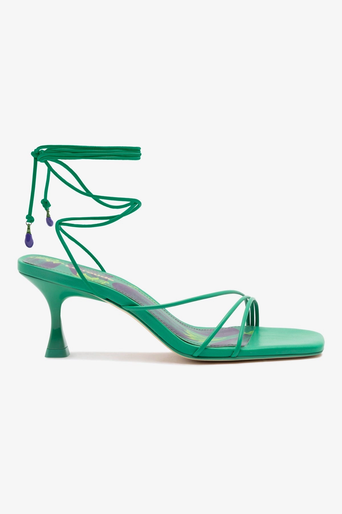 Nadia Sandal In Green Leather walking shoes Casual Walk