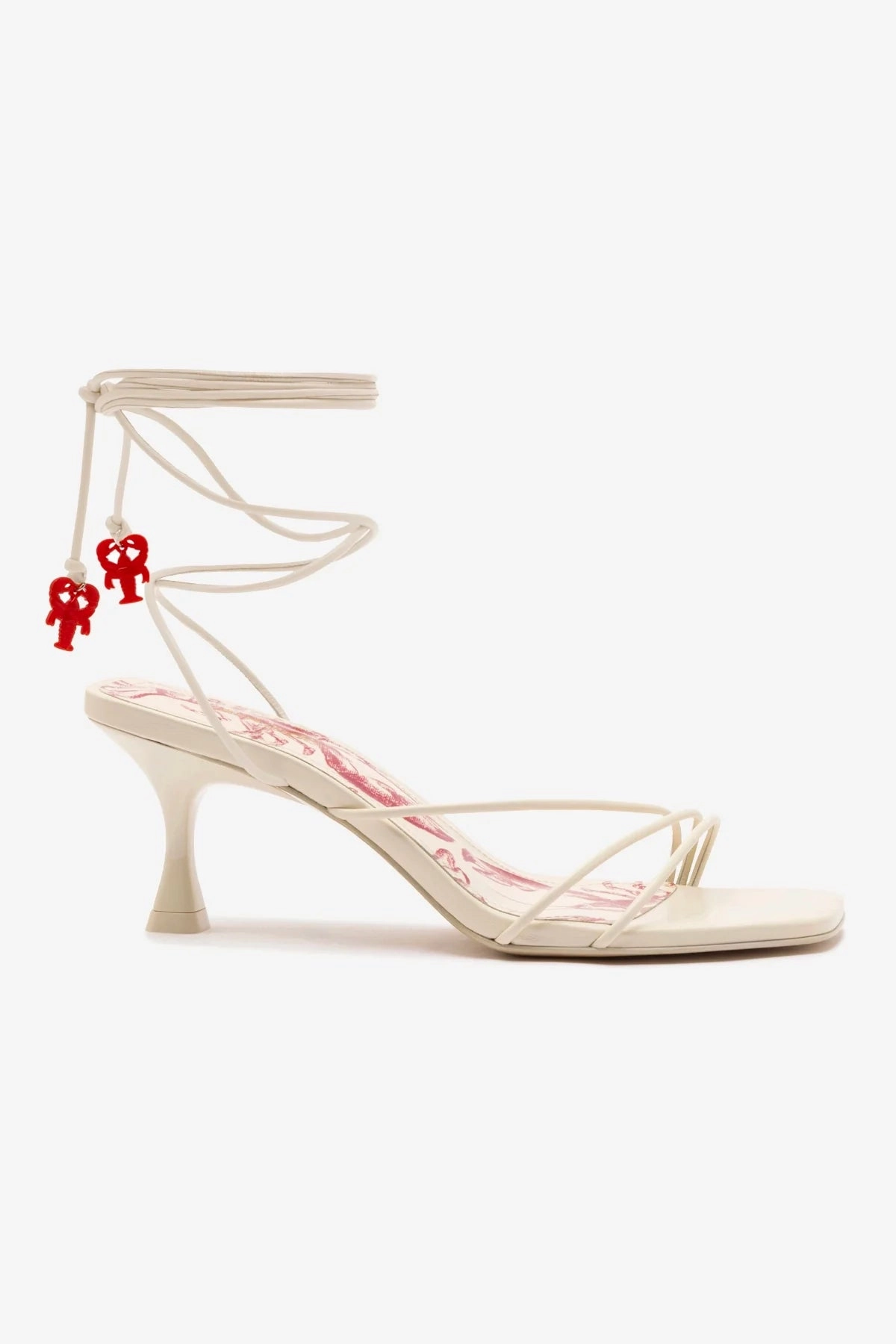 Nadia Sandal In Ivory Leather Spring Mood Toe Free