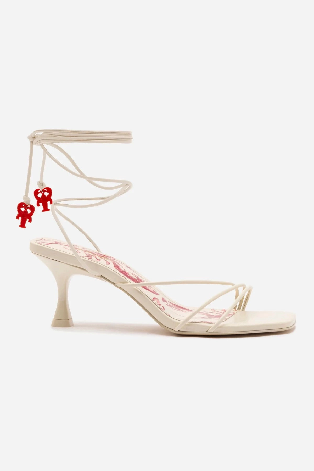 Nadia Sandal In Ivory Leather Chic Footwear for Summer