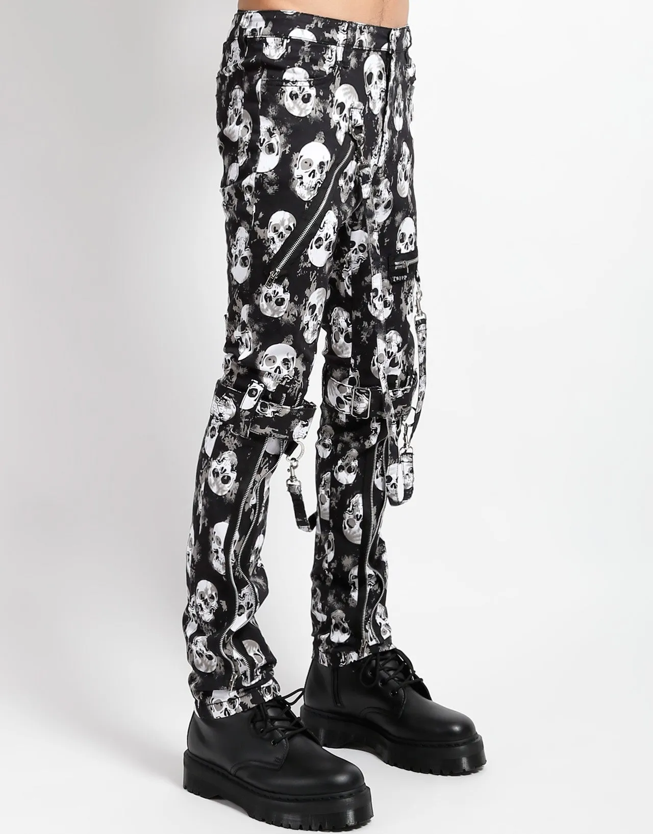 No Ride Fit Perfect Stretch BONDAGE PANT SKULL