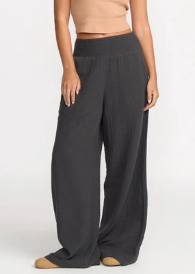 New Waves Gauze Elastic Pants - Black Sands Durable Seams