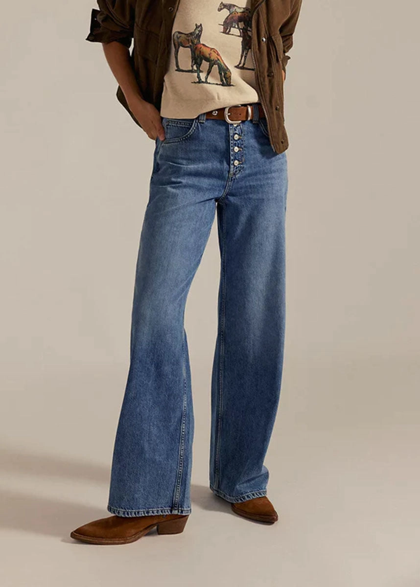 Modern Fit Soft Brush Lining Nia BF Jeans - Friday