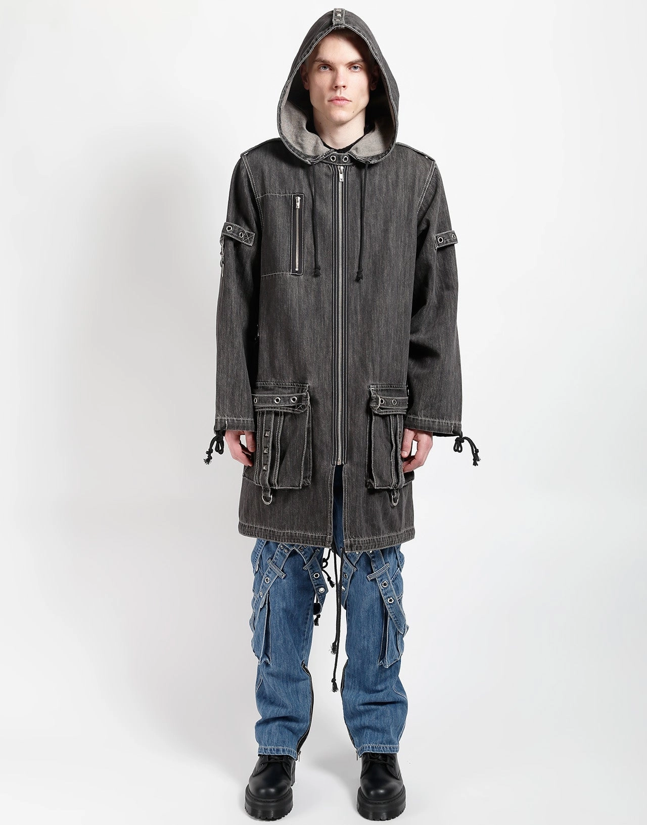 Eco Friendly Material Layered Collar Design NIGHT WALKER TRENCH COAT