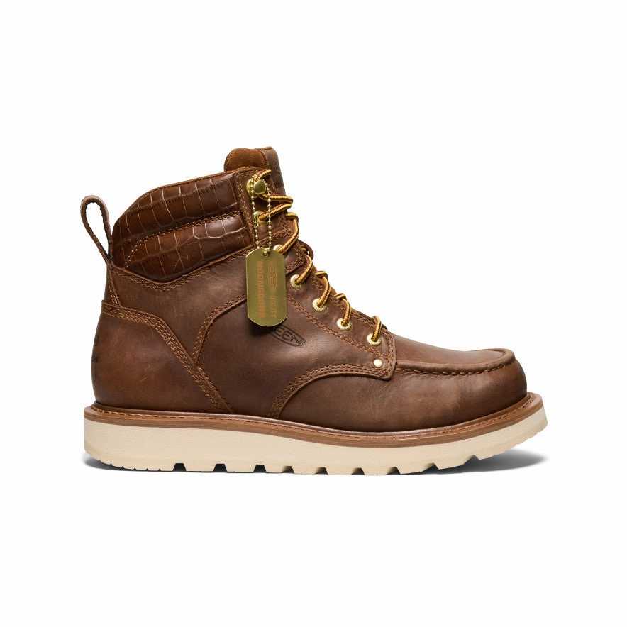 All Weather Rural Traveler Men's Cincinnati 6" Boot (Soft Toe) x Noon Goons   |  Leather Brown/Off White