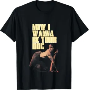 Trendy Comfort Wear Durable Ribbed Hem IGGY POP NOW I WANNA BE YOUR DOG TEE