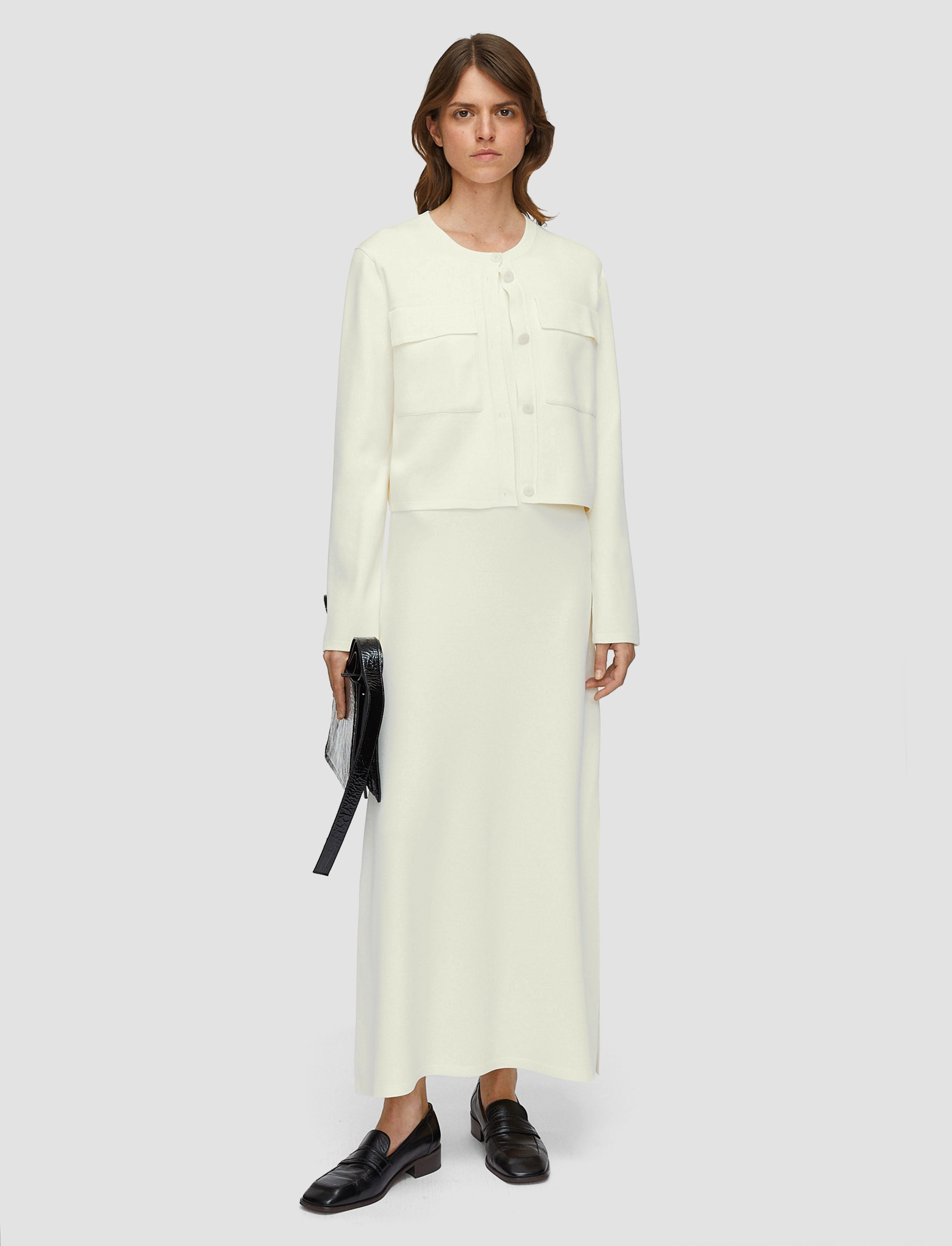 Quick Layer Viscose Knit Stretch Cardigan Jacket