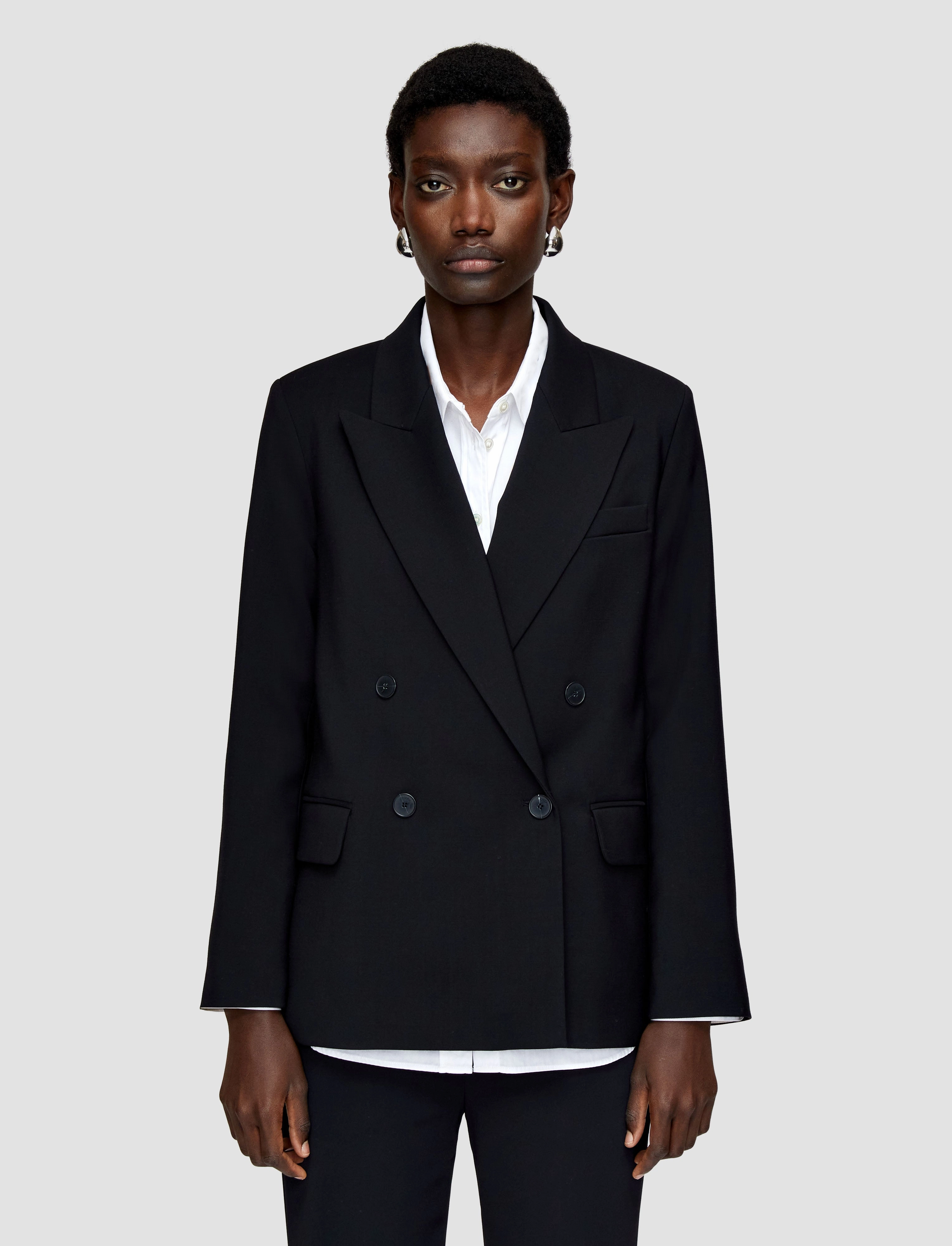 Risk Streamlined Form Jaden Tailoring Wool Stretch Jacket