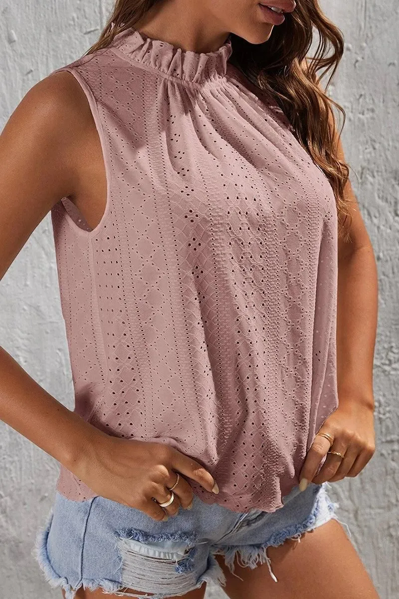 VentilatedArmholes TIED HALTER NECK PUNCHING TOP