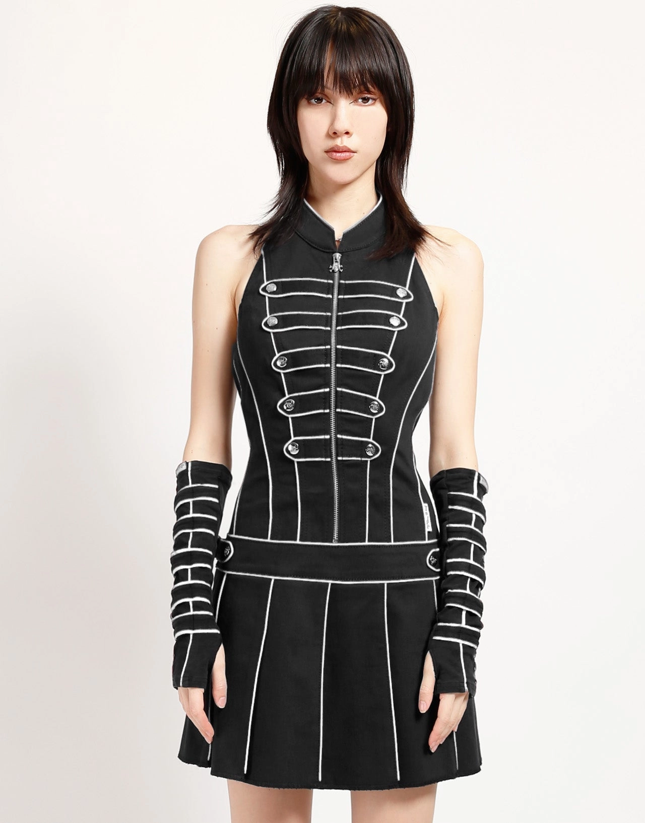 Luxurious Feel BAND DRESS WHITE