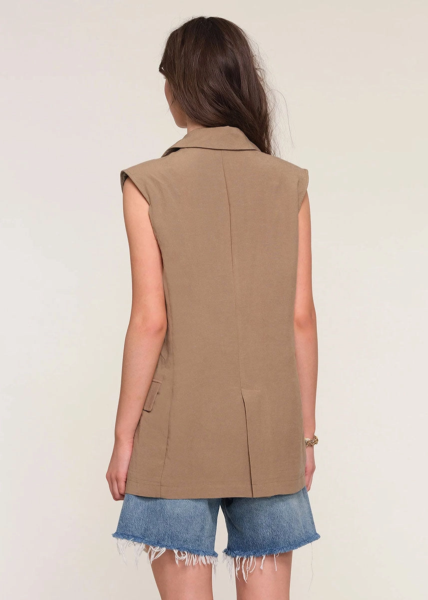 Trendy Look Lizzie Vest - Bark
