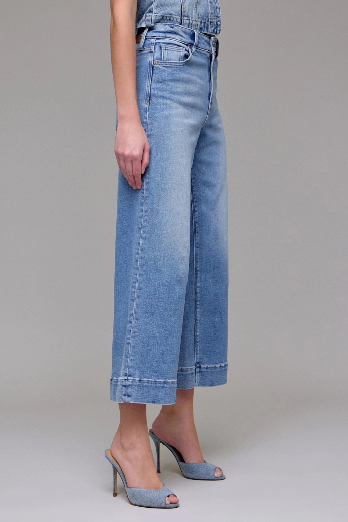Fashionable Touch City Approved Nori High Rise Wide Leg Crop Jean