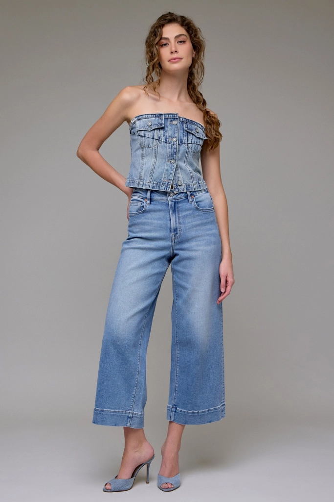 Day To Night Nori High Rise Wide Leg Crop Jean