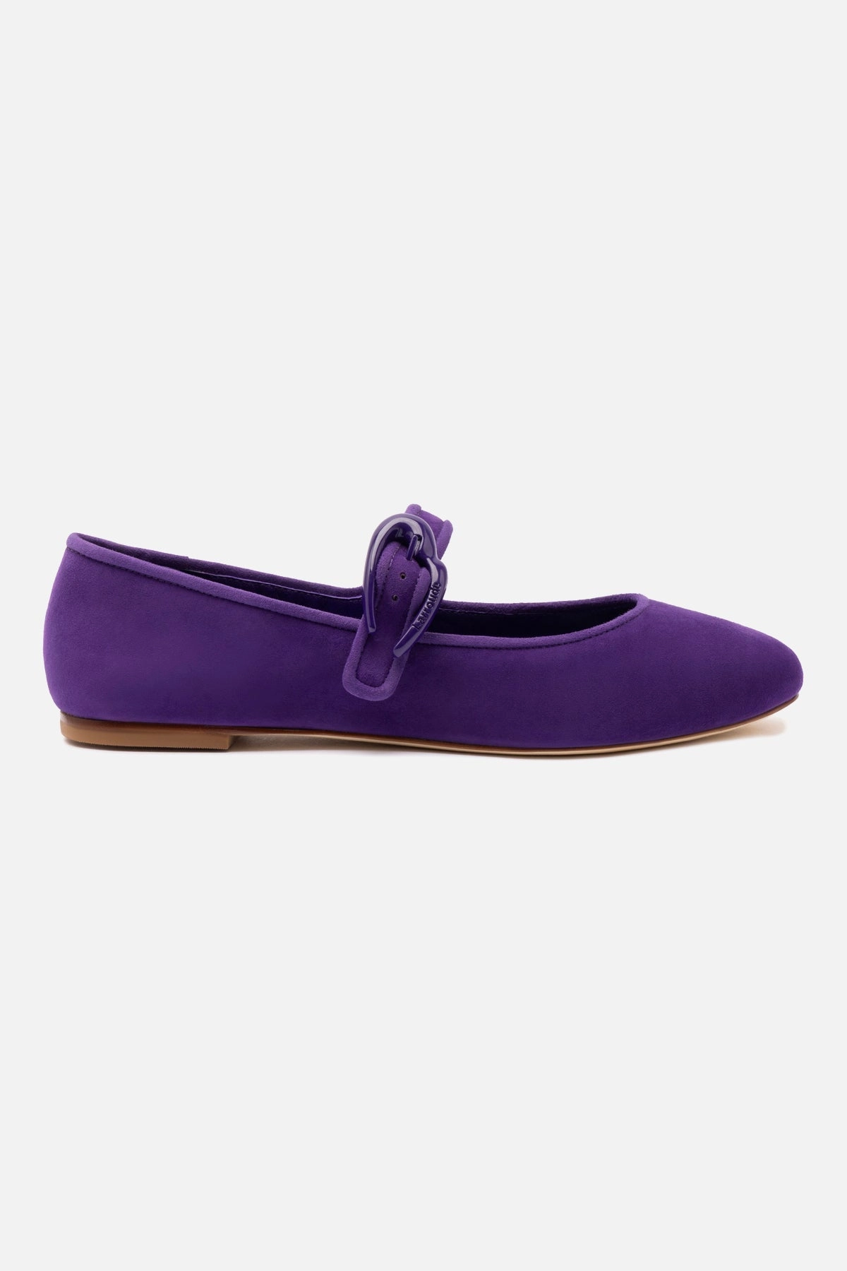 Verona Ballet Flat In Eggplant Suede Jog Mode