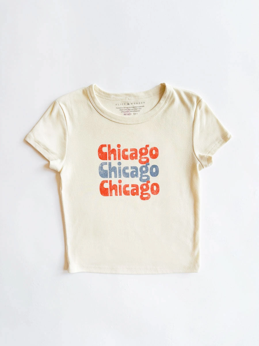 Chicago Retro Baby Tee sporty wear Anti Static Treatment