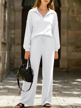 Long-sleeved top drawstring trousers set Bonded Seam Technique Ventilated Back Panels