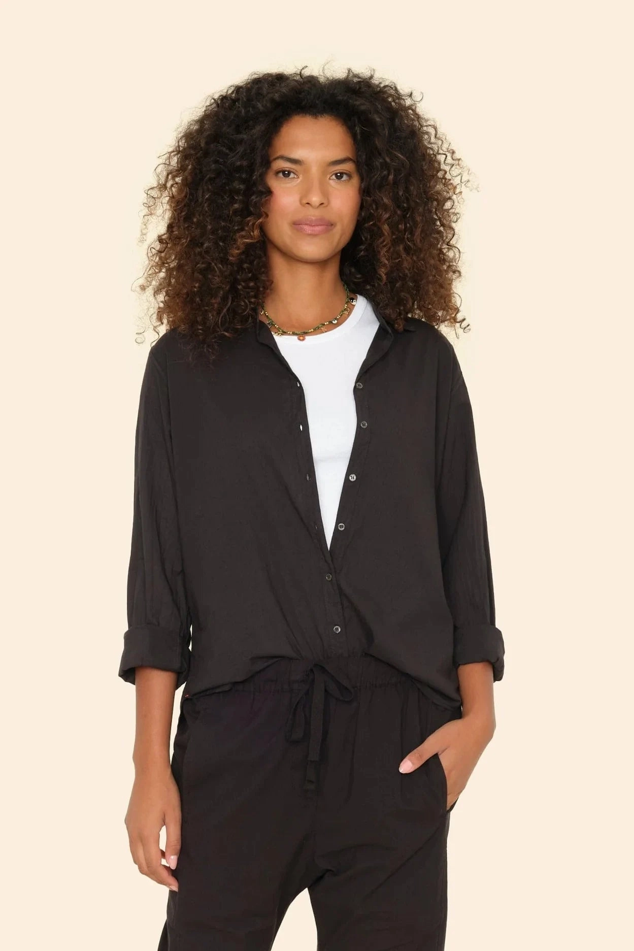 Beau Shirt TaglessNecklineComfort Compact Jacquard Weave