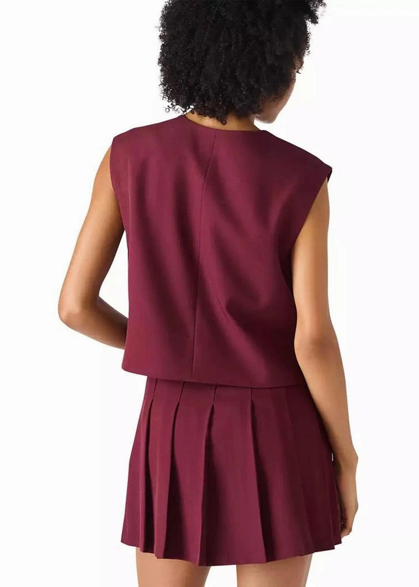 Alessa Top - Wine High Durability Material