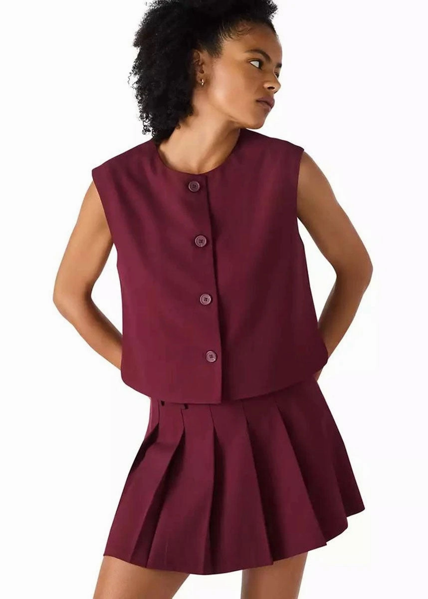 Alessa Top - Wine BreathableMeshPanels HighElasticity Thread