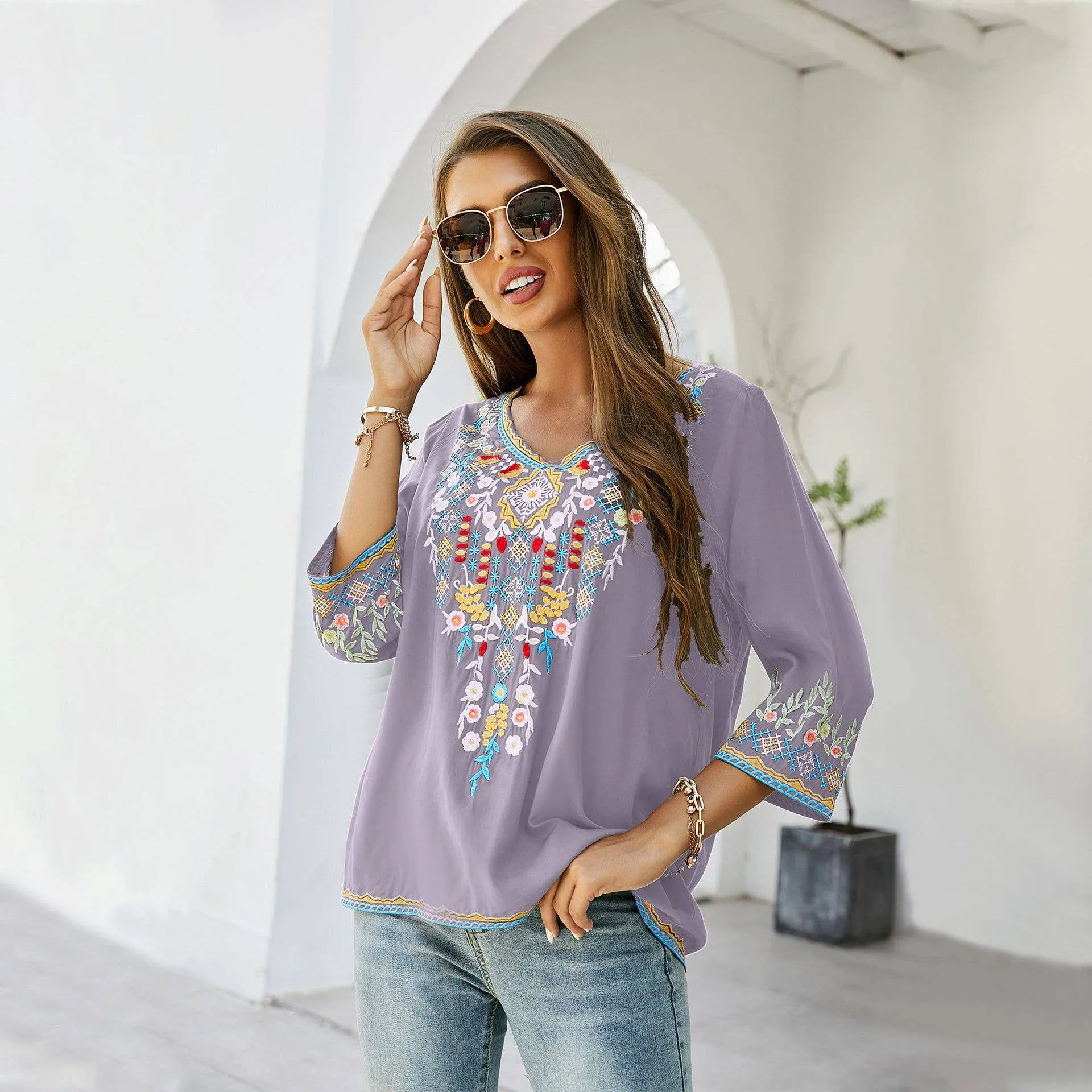 COTTON EMBROIDERED SHIRT_CWTBLL0816 Layering Fashion back to school