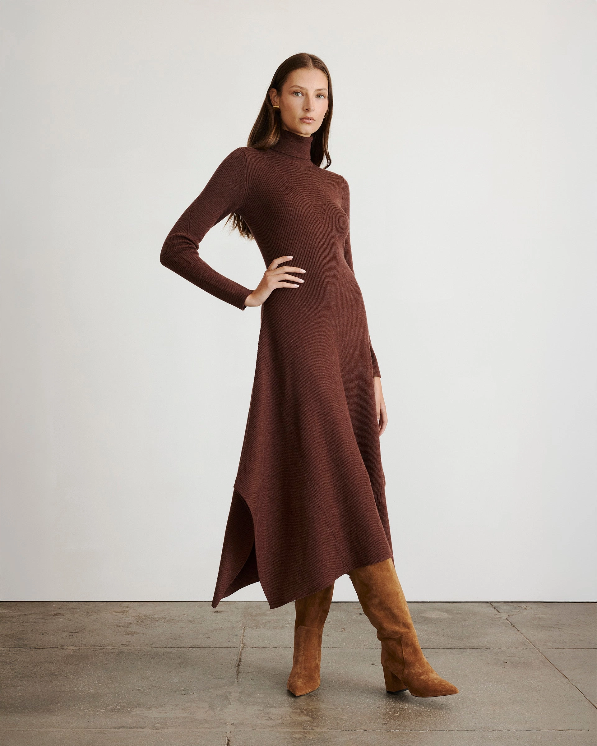 Tencel Blend Material Minimal Shrinkage Steffi Knit Dress
