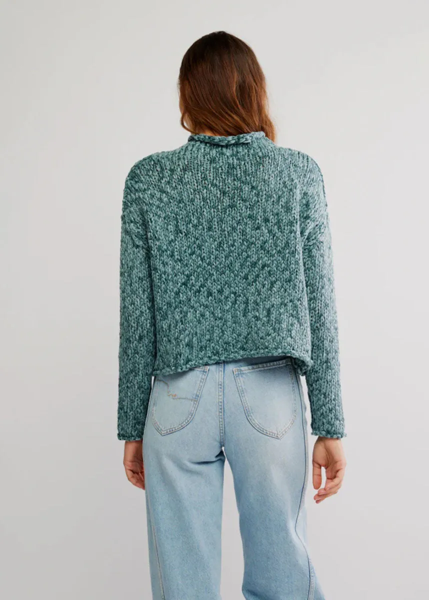 Layered Comfort Essential Knit Opal Sweater - Rainforest