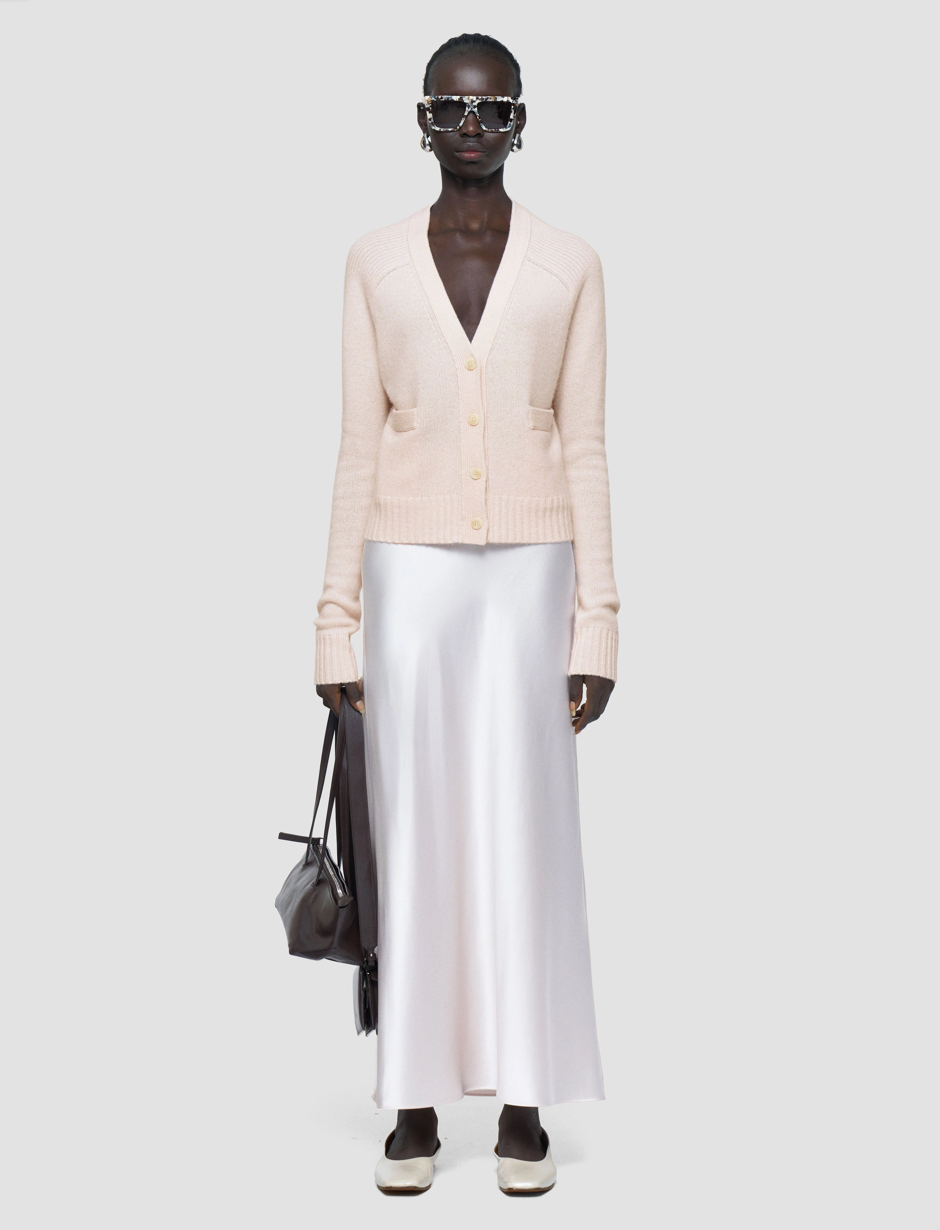 Soft touch finish Knit Reinforced Edges Open Cashmere Cardigan