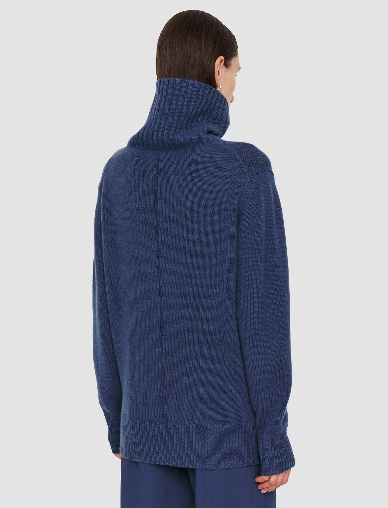 Open Cashmere High Neck Jumper Easy Silhouette