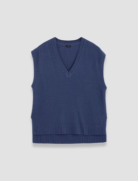 ZeroWaste Manufacturing Daily Casual Open Cashmere Vest