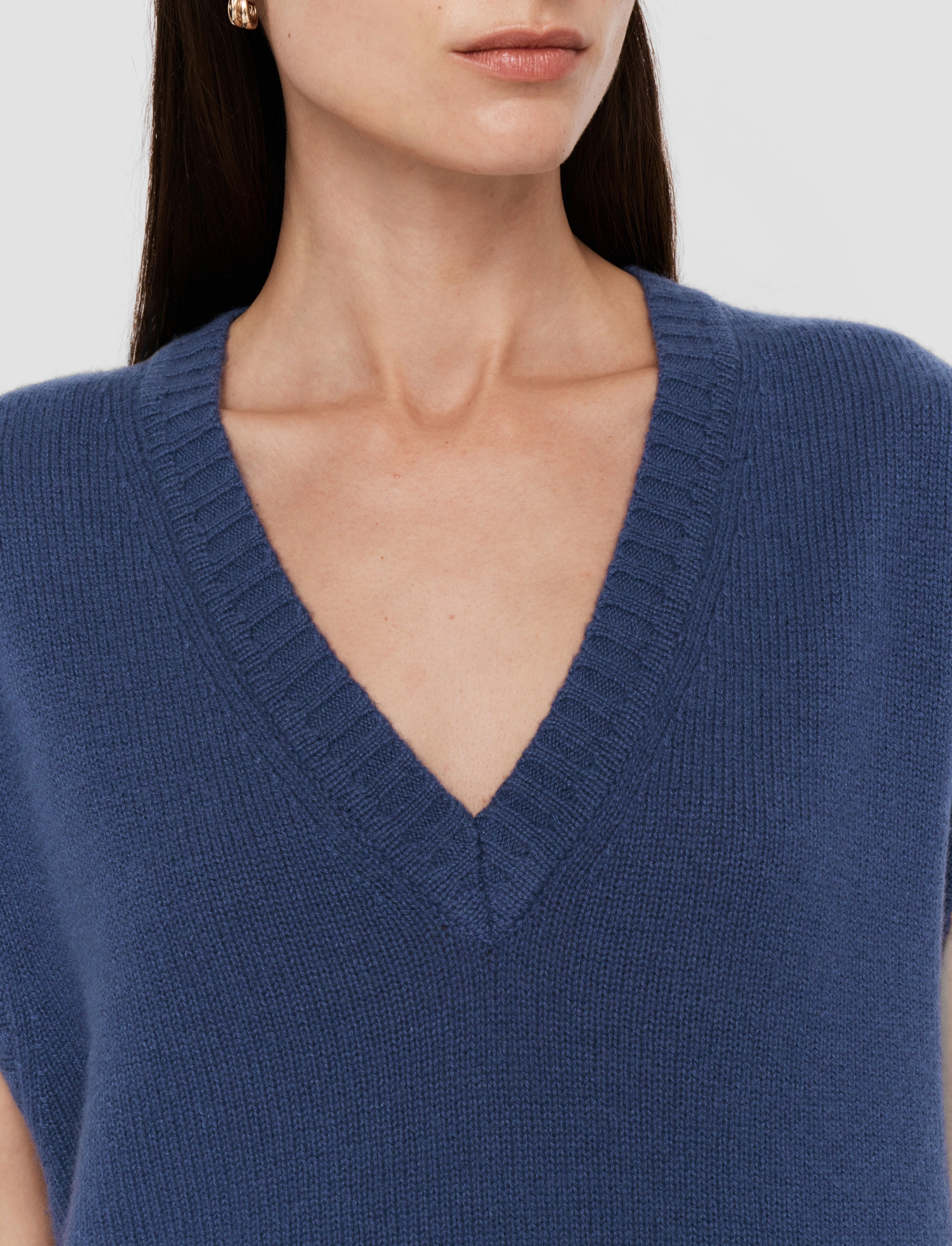 Open Cashmere Vest FourWay Stretch