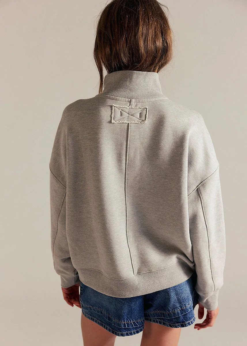 Timeless Pullover - Heather Grey All Day Comfort Fit Hypoallergenic Wool Mix