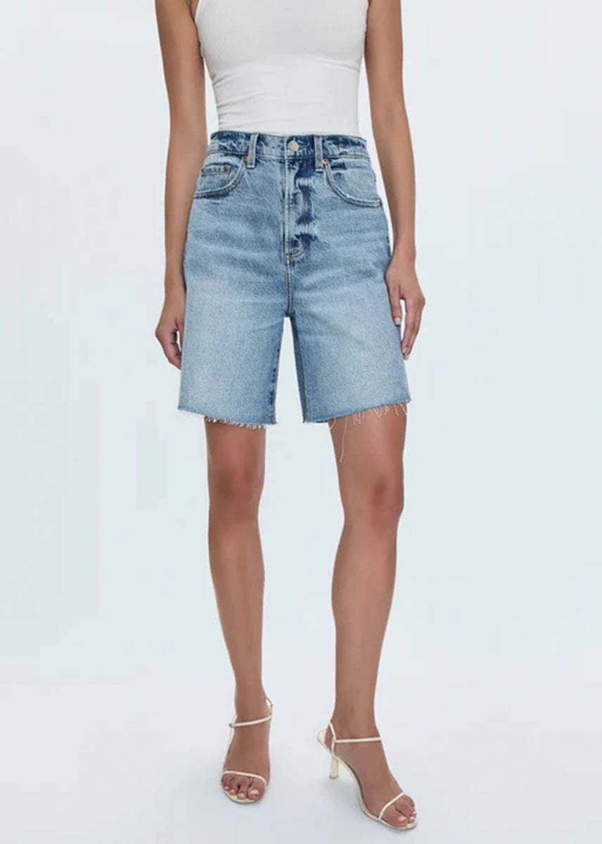 breathable panels Quick Cool Kaylee High-Rise Pinched Loose Straight Short - Boulder