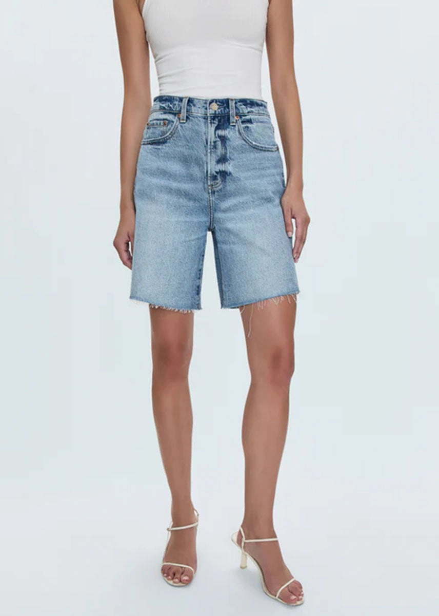 Outdoor Ready ReinforcedBeltLoops Kaylee High-Rise Pinched Loose Straight Short - Boulder