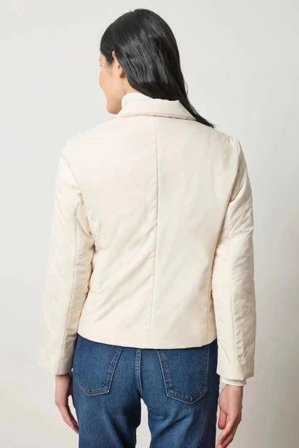 Versatile Layering Piece Advice Padded Blazer Talc